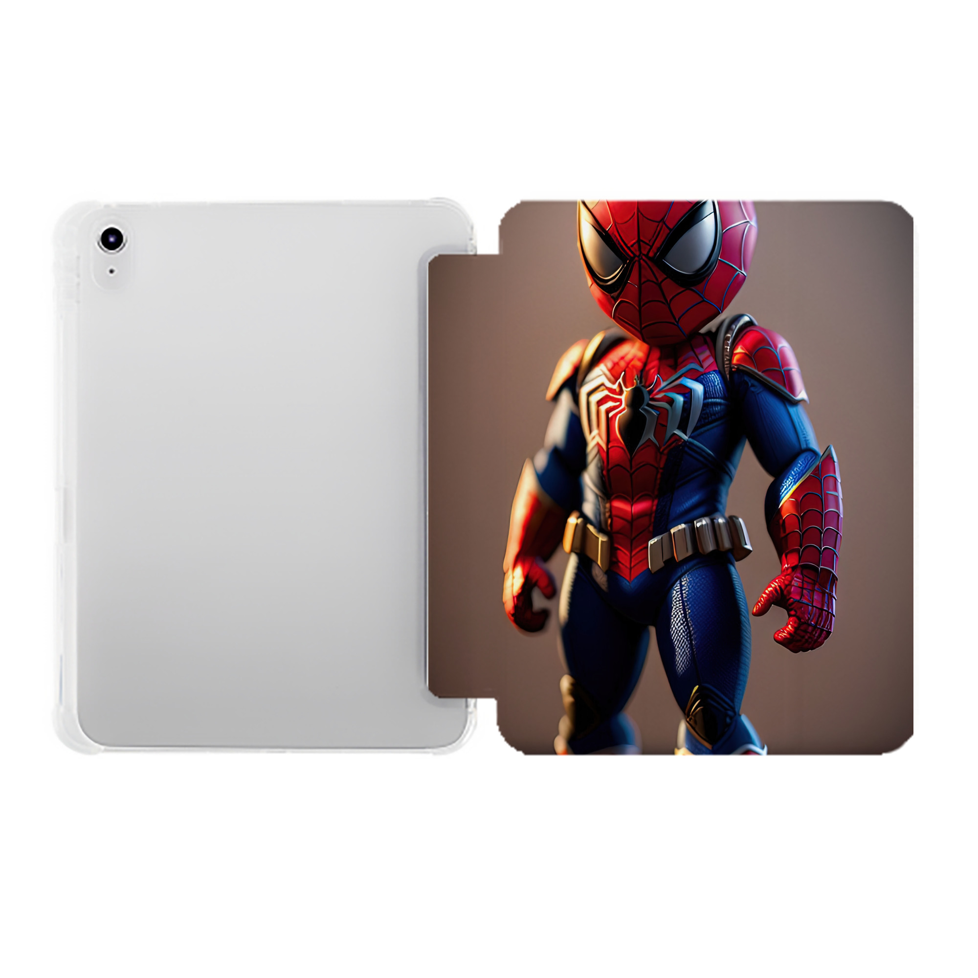 （画像用） Spider Man スパイダーマン IPad ケース ペン収納付き 三つ折りスタンド PUレザー×シリコン 対応機種9.5/10.5/10.9インチ